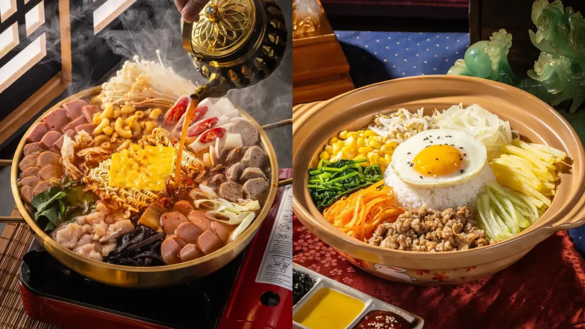 Royal bibimbap da budae jigae dari Gangnam Chikin (Instagram @gangnamchickinbymrnam)