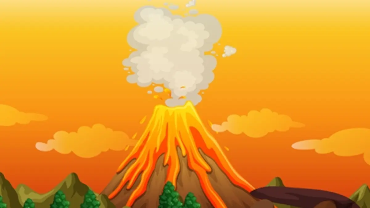 Ilustrasi Erupsi Gunung (freepik)