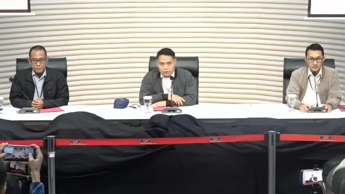 KONFERENSI PERS: KPK Tetapkan Bupati Sukoharjo sebagai Tersangka Pemerasan (Sumber: Istimewa).