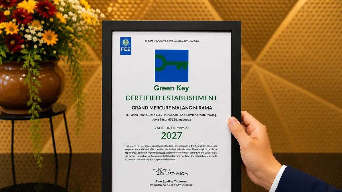Sertifikasi Internasional Green Key.