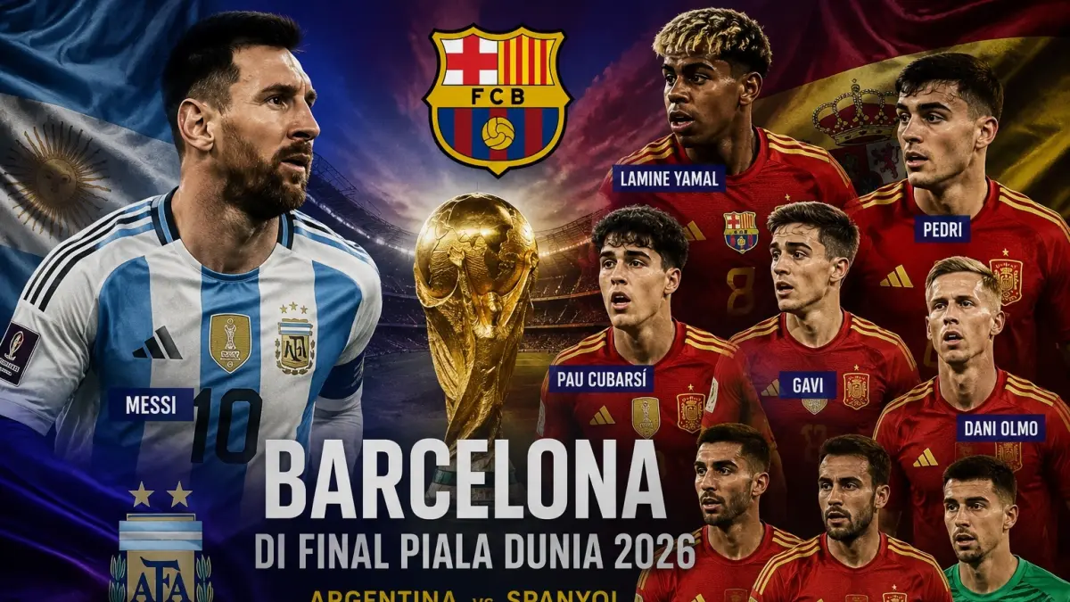 Lionel Messi dan sejumlah pemain Barcelona yang tampil di final Piala Dunia 2026.