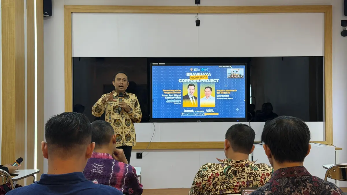 INTERAKTIF: Project Leader Brawijaya Corpora Project, Wahyu Widodo saat memberi pemaparan.