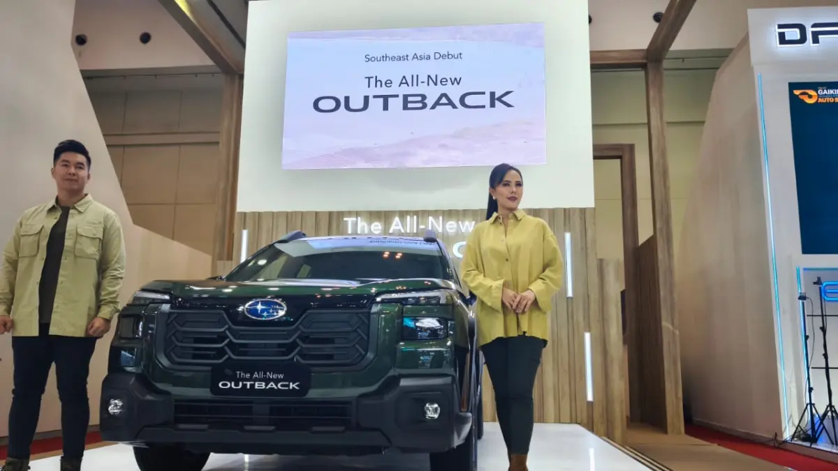 MENGGEBRAK: Subaru Outback di GIIAS 2026. FOTO: Raoul
