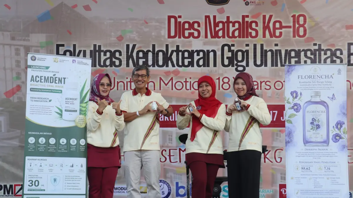 LAUNCHING PRODUK: Perayaan Dies Natalis ke-18 Fakultas Kedokteran Gigi Universitas Brawijaya (FKG UB).
