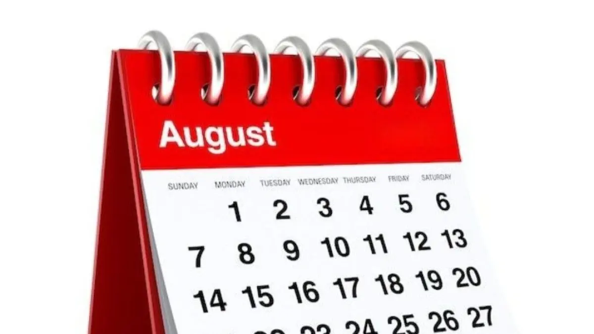 Ilustrasi Kalender Bulan Agustus 2026 (Pinterest)