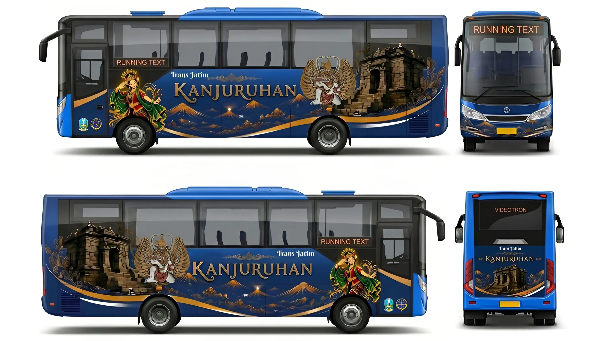 Desain livery bus Trans Jatim Koridor II.