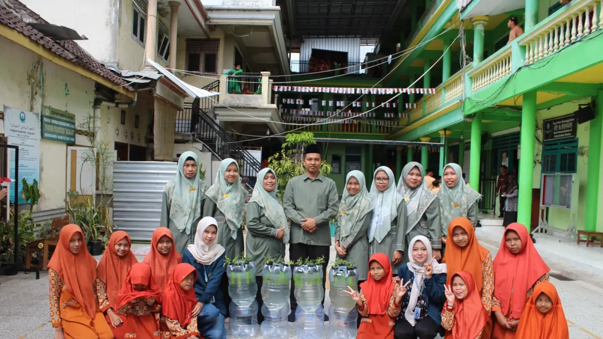  Akuaponik dari SDI Assalam. (Foto: Hanif/Radar Malang)