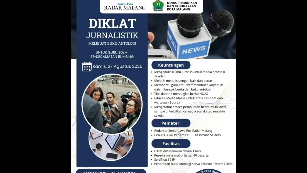Diklat Jurnalistik Guru SD/MI Se-Kecamatan Blimbing