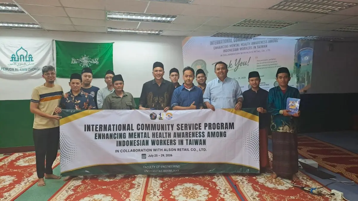 PENGABDIAN: Tim Pengmas FTUB berada di Masjid Al-Amin Zhongli, Taiwan.