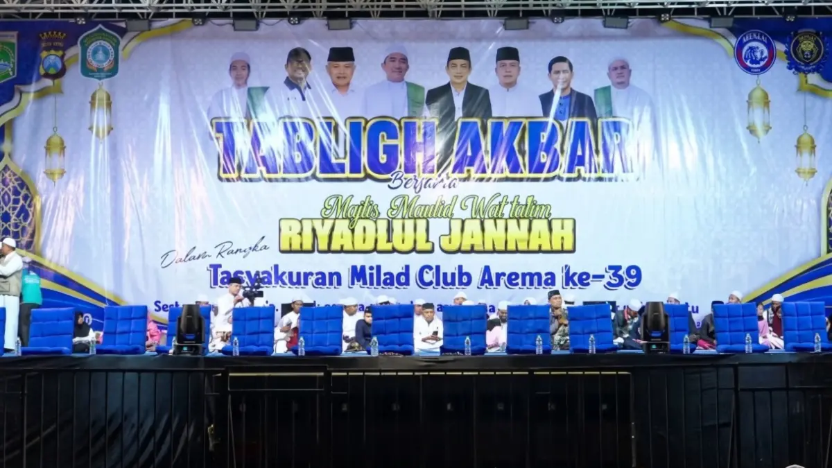 Acara Munajat Doa Arema FC di Stadion Kanjuruhan. Sumber: Youtube.