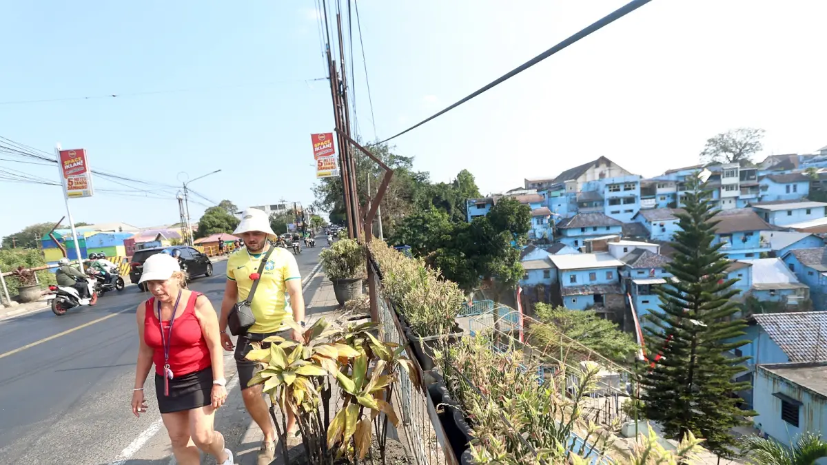 Wisatawan asing di Kota Malang (Darmono/Radar Malang)
