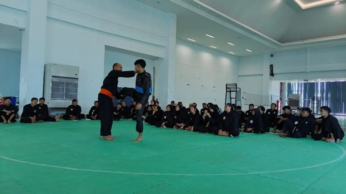 Dok. Pemaparan materi oleh Suhud Indratno, S.Or., terkait strategi latihan taktis pencak silat menghadapi perkembangan peraturan IPSI terbaru.