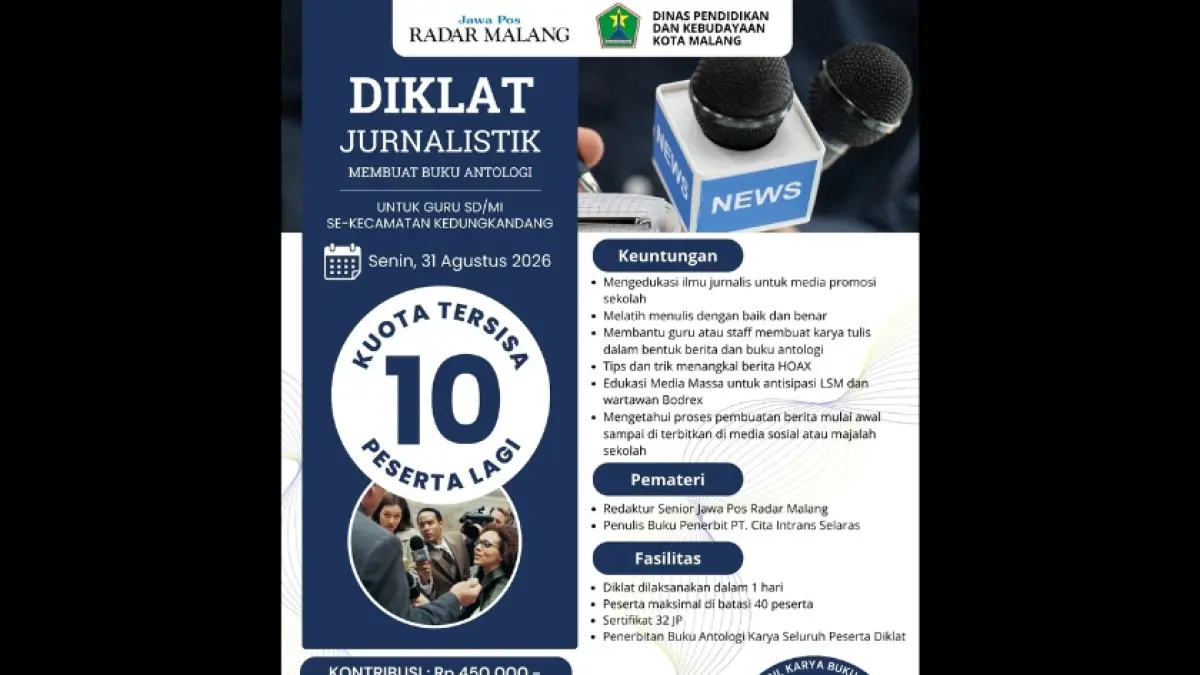 Guru SD/MI Kecamatan Kedungkandang Antusias Ikut Diklat Jurnalistik