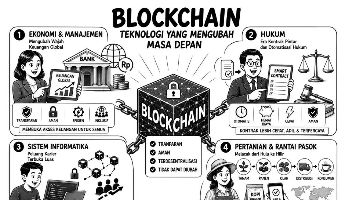 Ilustrasi sistem kerja blockchain