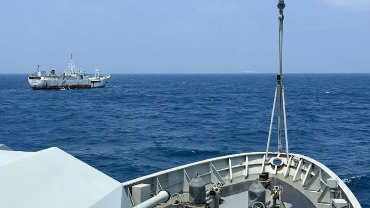 Kapal MV King Sun yang diamankan TNI AL karena membawa 1,3 ton ketamine di perairan Kepulauan Riau. (Foto: Dispen TNI AL via siaranpublik.com)
