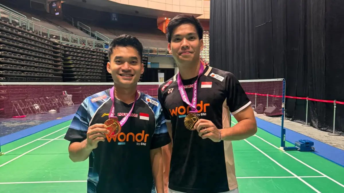 Juara ganda putra Taipei Open 2026 Leo Rolly Carnando/Daniel Marthin. (Foto: PBSI)