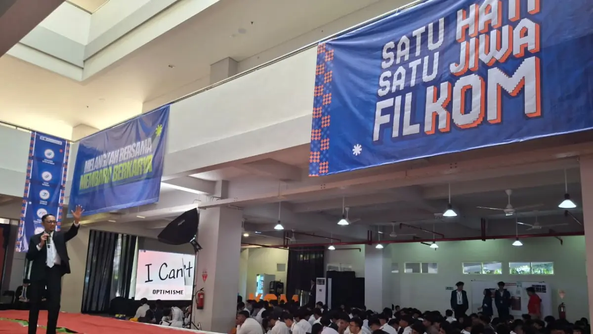 SATU HATI: Suasana PPKMB tingkat fakultas di Universitas Brawijaya (UB), Kamis (13/8).