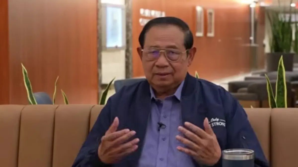 Susilo Bambang Yudhoyono sampaikan permohonan maaf karena tak dapat hadir di Istana. Sumber: Youtube/@SBYudhoyono.