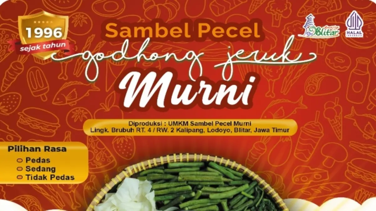 Desain Kemasan Sambel Pecel Murni