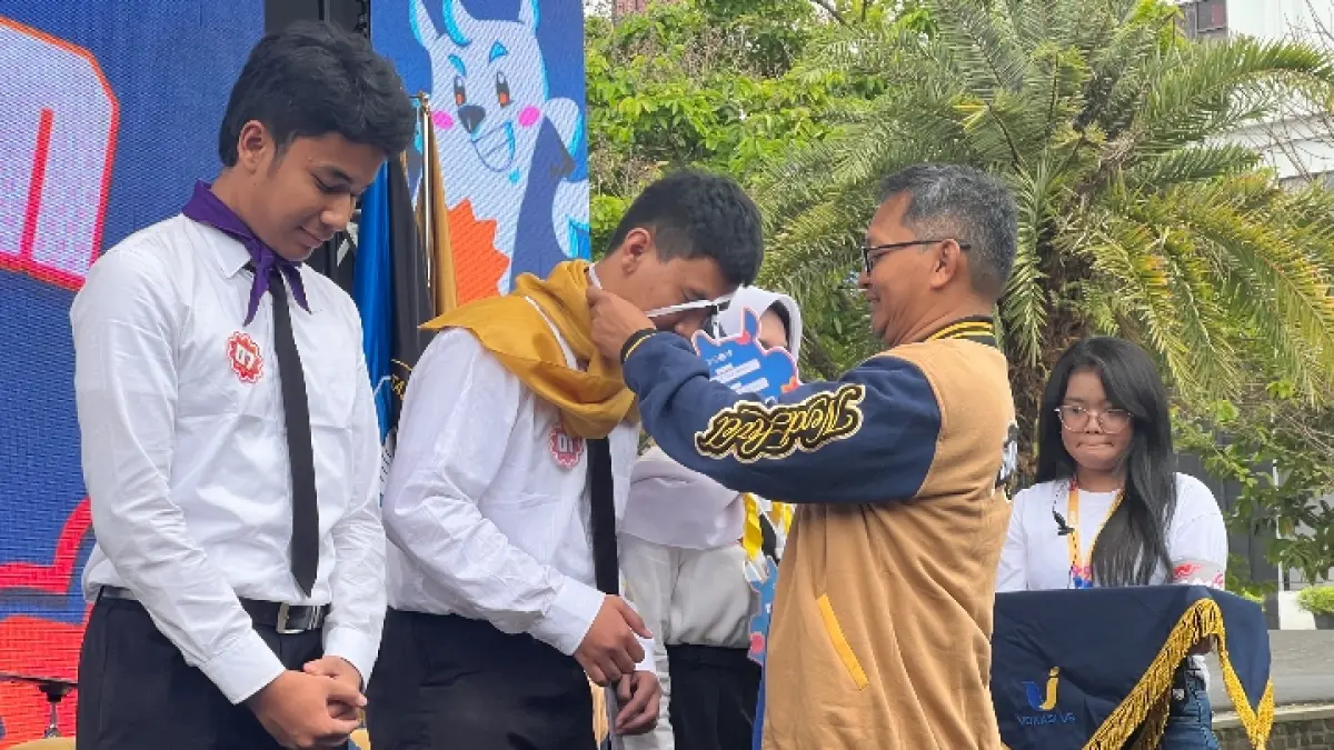 KOMITMEN: Fakultas Vokasi Universitas Brawijaya (UB) menggelar orientasi mahasiswa baru dengan gaya berbeda lewat Yuwaraja Festival 2026.