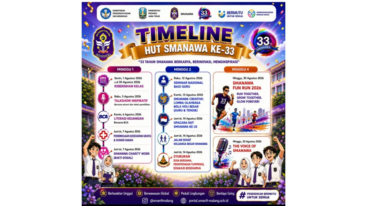 Semarak Peringatan HUT ke-33 SMAN 9 Kota Malang