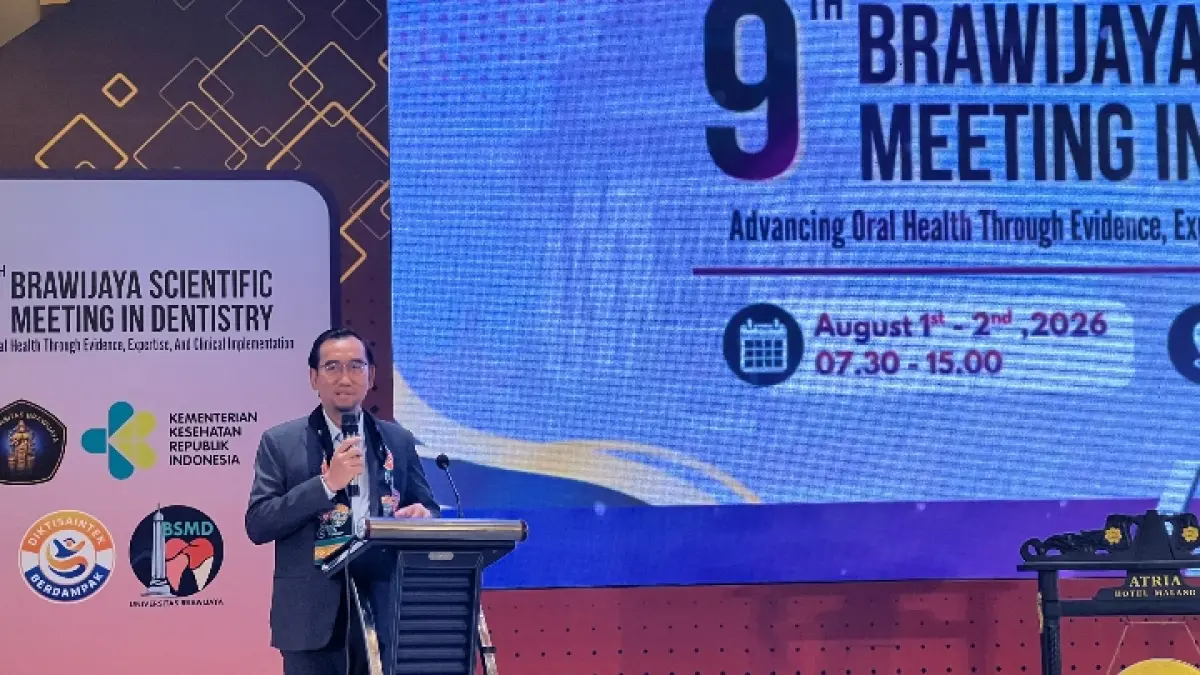 VISIONER: Rektor Universitas Brawijaya, Prof Dr Widodo SSi MSi Ph.D., MedSc saat memberi sambutan.