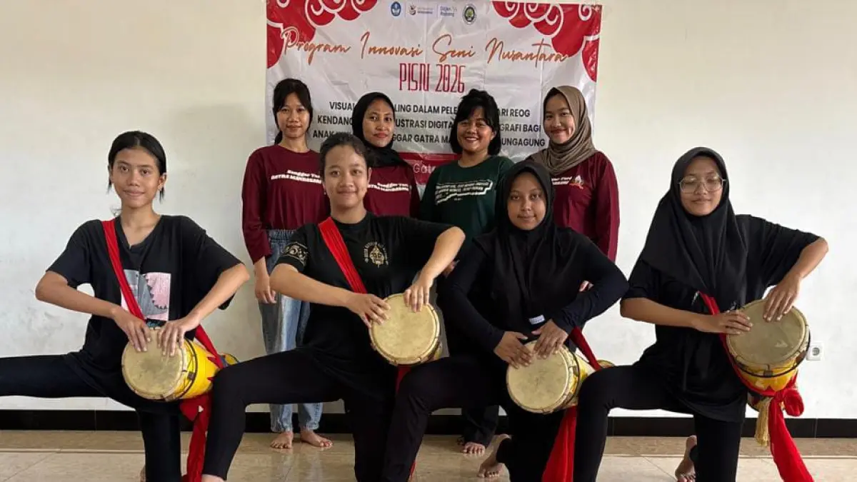 KOMPAK: Tim dari Departemen Seni dan Desain, Universitas Negeri Malang (UM), berkolaborasi dengan Sanggar Gatra Mandasari, Tulungagung, dalam pelaksanaan Program Inovasi Seni Nusantara (PISN) 2026