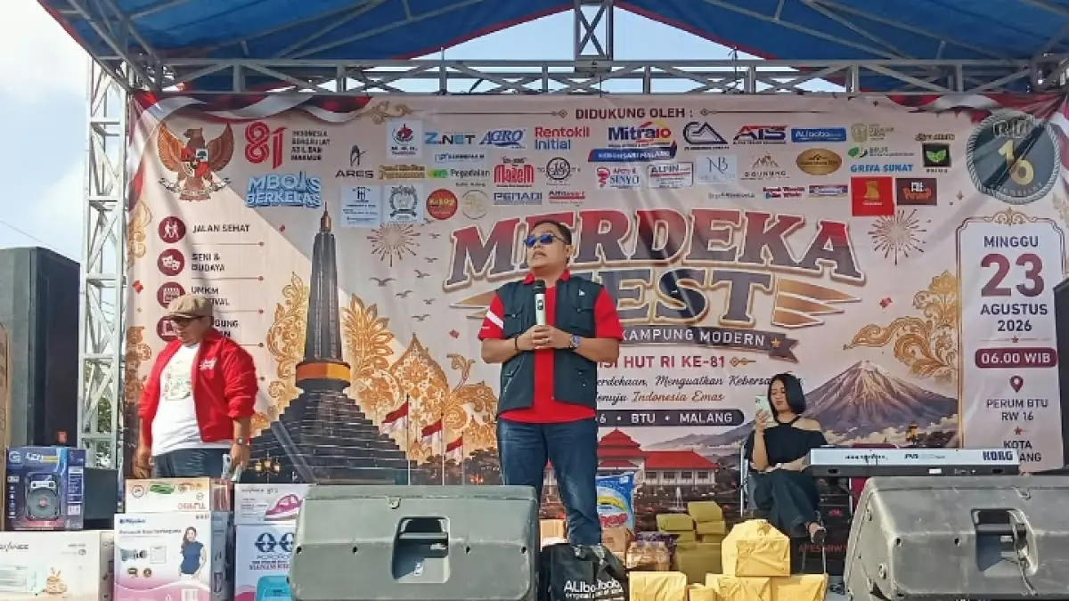 SEMARAK: Suasana Merdeka Fest di perumahan Bulan Terang Utama (BTU), Kelurahan Madyopuro, Kecamatan Kedungkandang, Kota Malang.