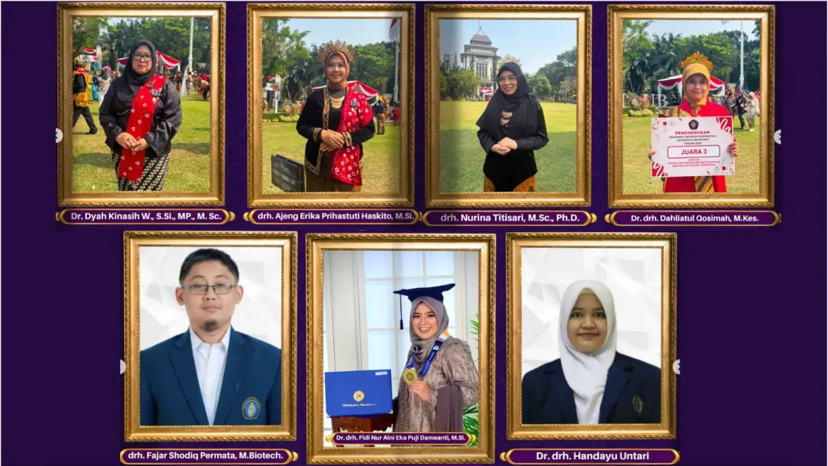 DEFIKASI: Penghargaan institusi, prestasi dosen, serta apresiasi atas pengabdian tenaga pendidik yang mencerminkan komitmen FKH UB dalam memperkuat mutu pendidikan, kualitas sumber daya manusia, dan reputasi Universitas Brawijaya.