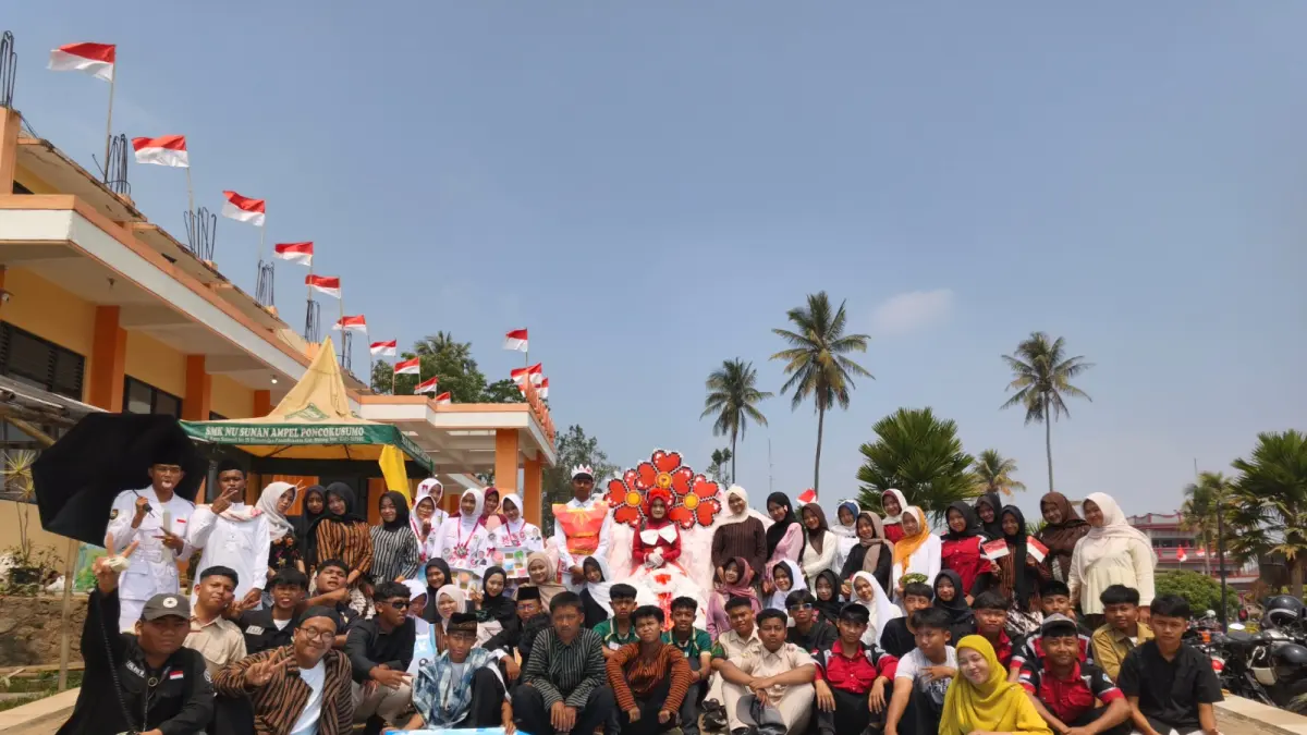 KREATIF: Penampilan salah satu kelompok siswa SMK NUSA di Academic Carnival.