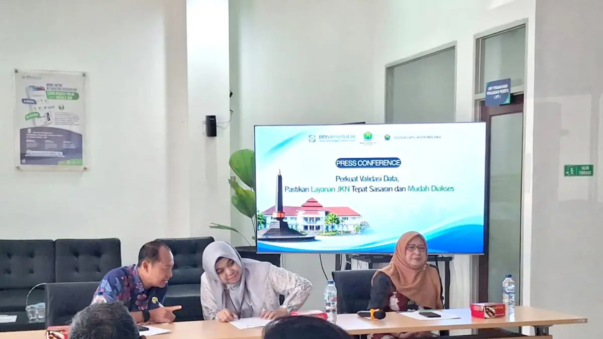 VALIDASI DATA: BPJS Kesehatan Cabang Malang menggelar konferensi pers, kemarin siang. Data puluhan ribu warga bakal diverifikasi ulang. &nbsp;