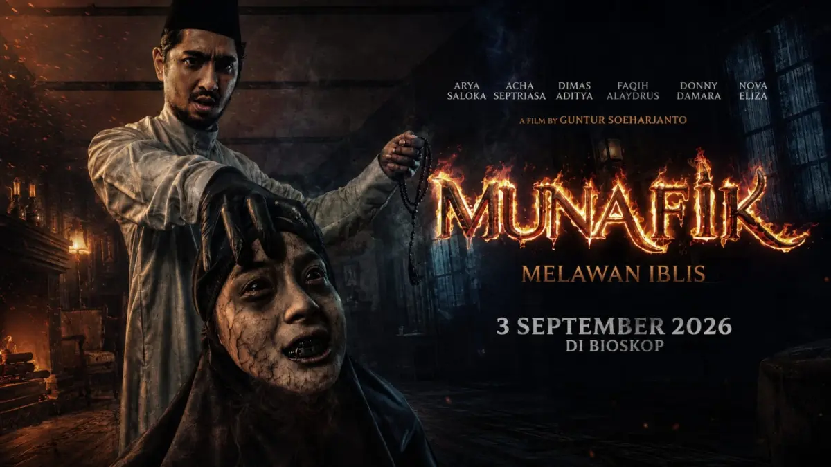 Poster film Munafik: Melawan Iblis yang tayang pada 3 September 2026. (Instagram/@munafik.melawan.iblis)