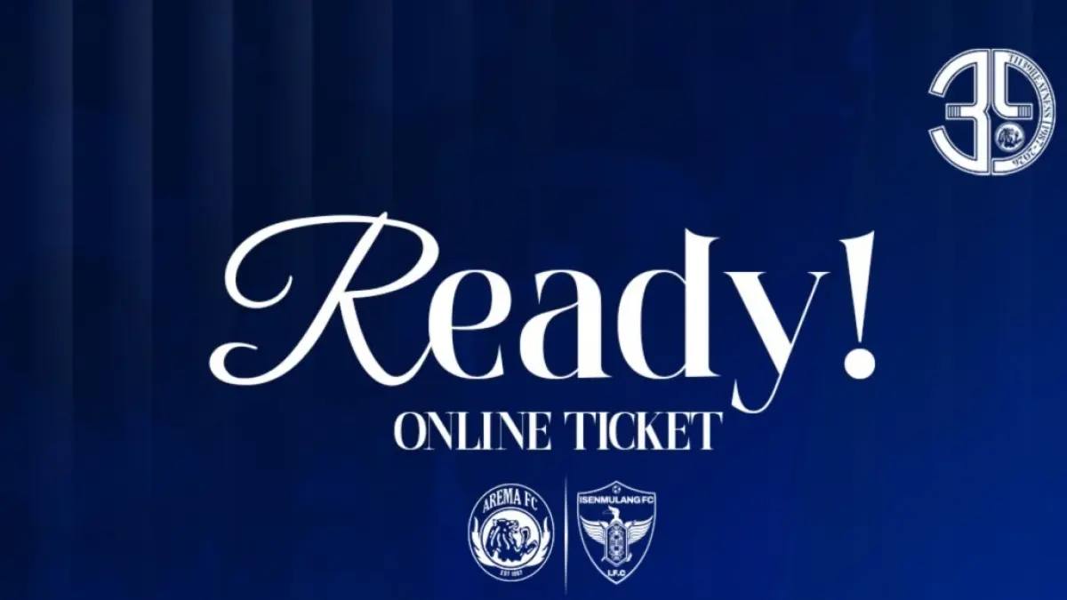 Arema FC resmi membuka penjualan tiket online untuk pertandingan 4 September 2026. Sumber: Instagram/@aremafcofficial.