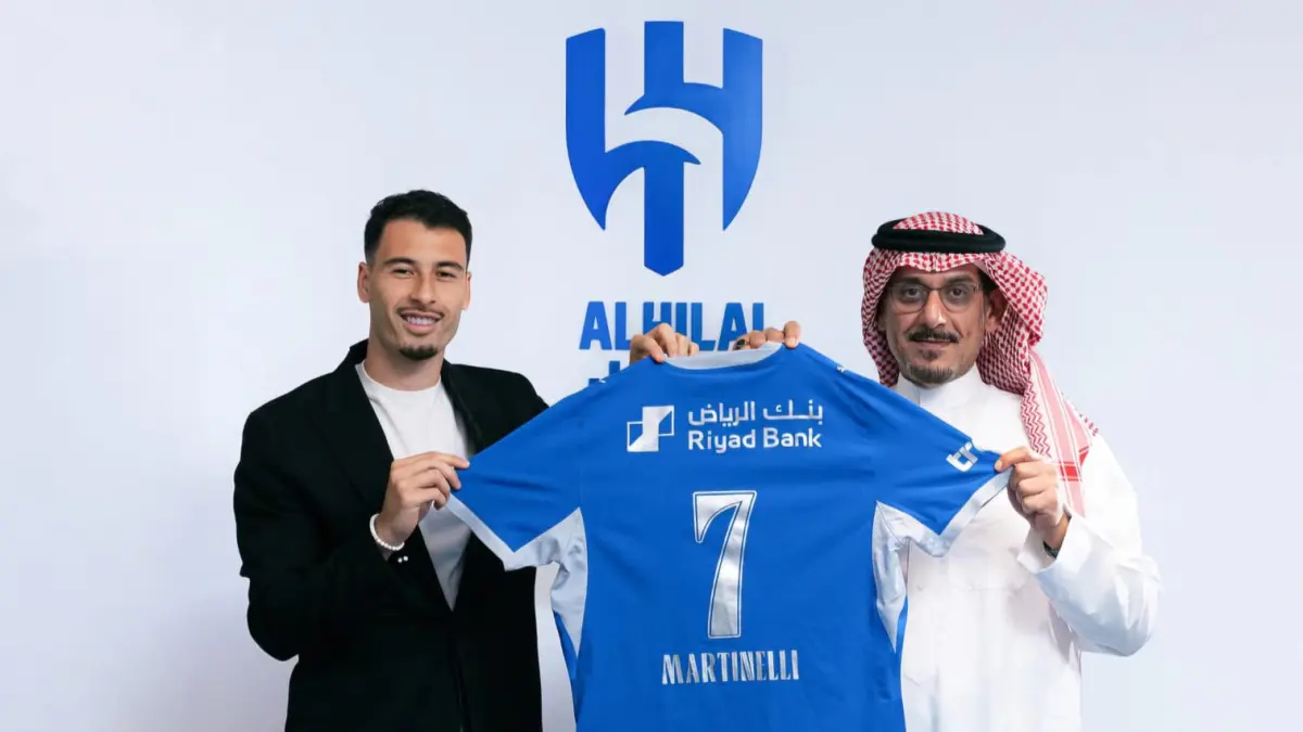 Gabriel Martinelli resmi berseragam Al-Hilal. Sumber: IG @alhilal