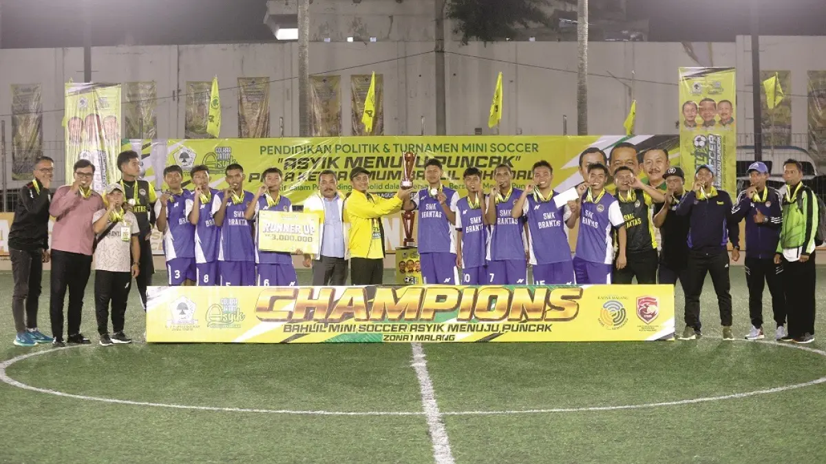 tim SMK Brantas Karangkates meraih runner up (Darmono/Radar Malang)