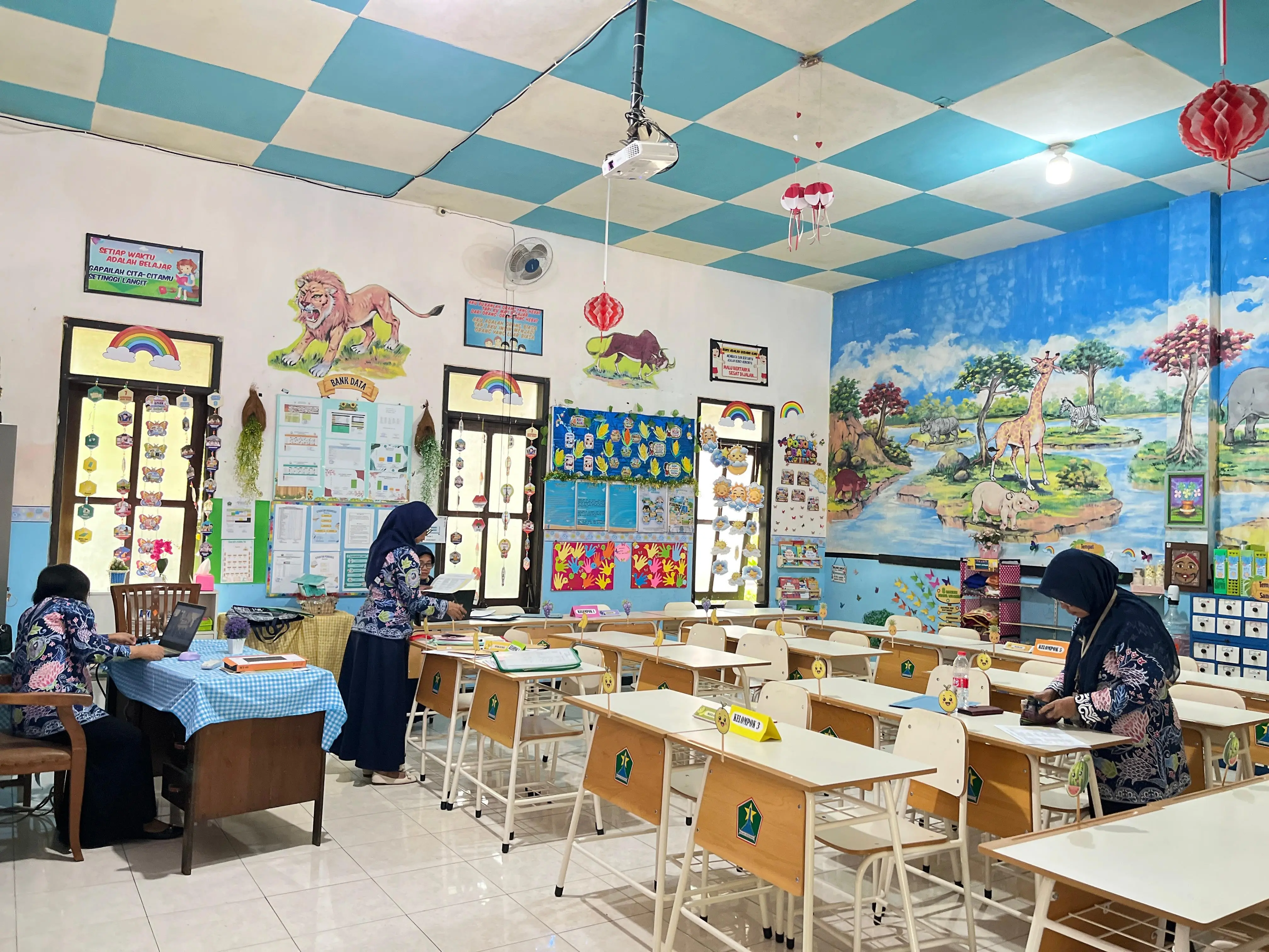 MERIAH : Salah satu nominator kelas favorit SDN Lowokwaru 2 Kota Malang.