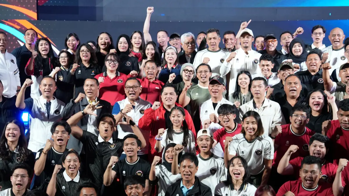 Kobaran semangat para Atlet Indonesia jelang Asian Games 2026. Sumber : https://image.kemenpora.go.id/2026/09/07/tim-indonesia-day-5fpiT.jpg 