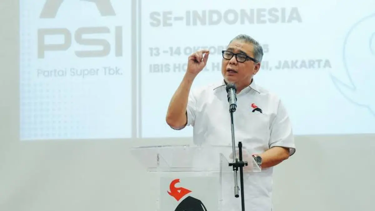 Ahmad Ali dalam forum PSI. Sumber: kanal website Partai Solidaritas Indonesia.