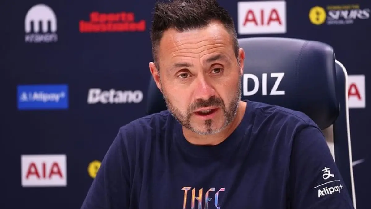 Roberto de Zerbi konferensi pers Tottenham. Sumber: website/tottenhamhotspur.com