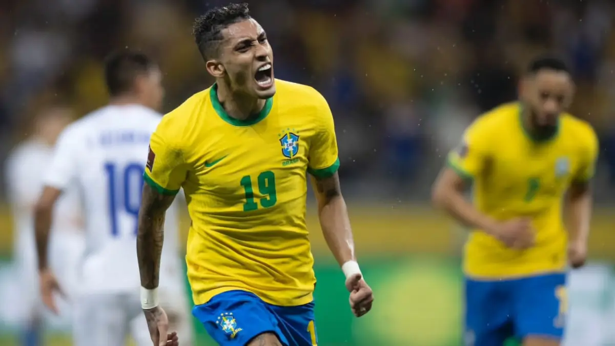 Raphinha akan meneruskan penggunaan nomor 10 di Timnas Brasil. Sumber: IG/@raphinha