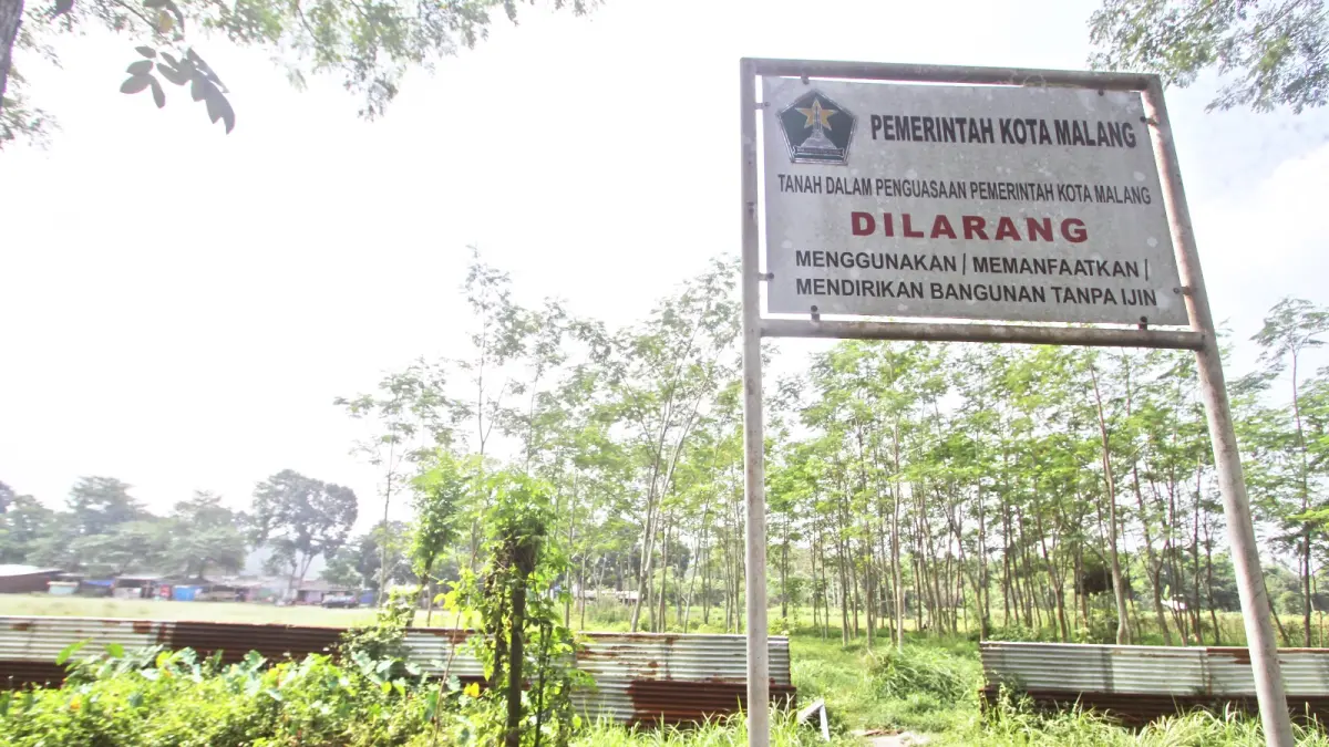 BELUMDIMANFAATKAN: Salah satu aset Pemkot Malang yang berada di Jalan Kalianyar Buring Nomor 9, Kecamatan Kedungkandang, Kota Malang.