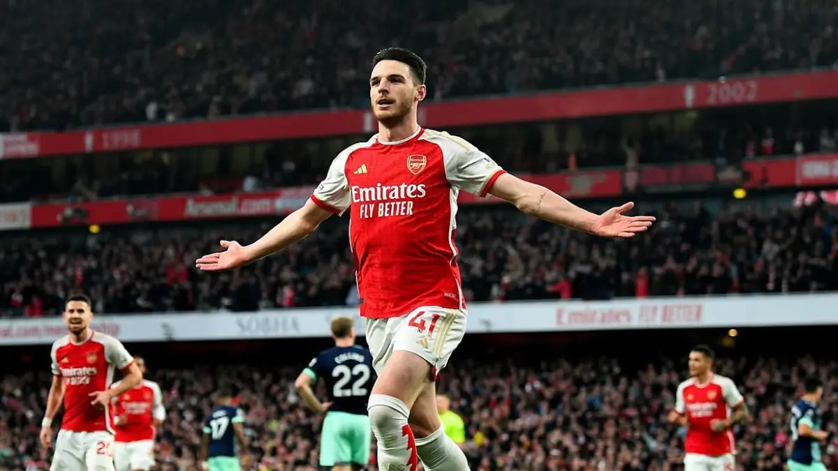 Declan Rice dilaporkan akan memperpanjang kontrak bersama Arsenal. Sumber: IG/@declanrice