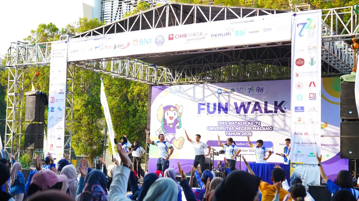 Kemeriahan Dies Natalis ke-72 UM di kawasan Central Park Cakrawala, Minggu (11/10).