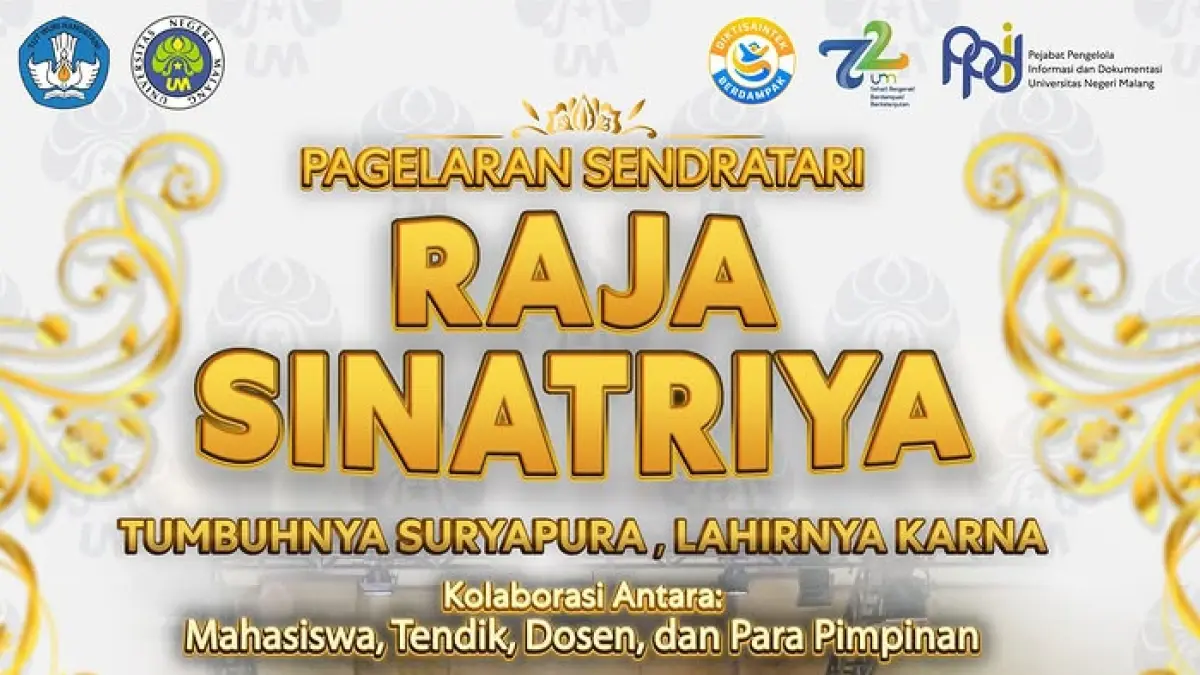 Poster Sendratari Raja Sinatriya UM. (Instagram/@universitasnegerimalang)