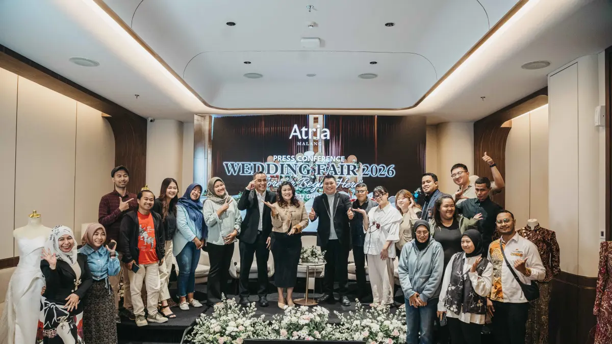 Press Conference Atria Wedding Fair 2026 pada Selasa, 13 Oktober 2026,