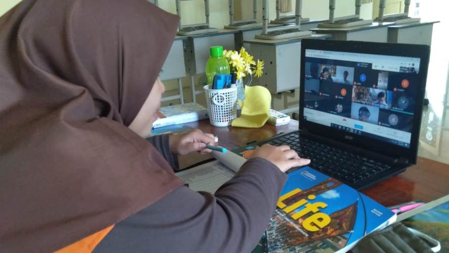 ilustrasi guru mengajar online (dok JPRM)