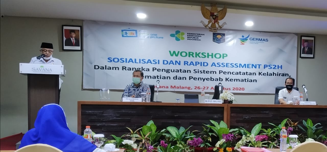 Bupati Malang HM Sanusi saat memberikan sambutan dalam Workshop Sosialisasi dan Rapid Assessment PS2H. Foto: Refa Intan/Radar Malang
