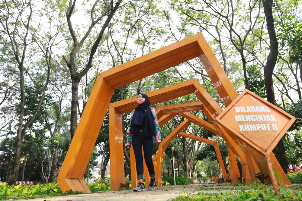 Taman Slamet menjadi salah satu RTH publik yang dimiliki Kota Malang. Foto: Rubianto/Radar Malang