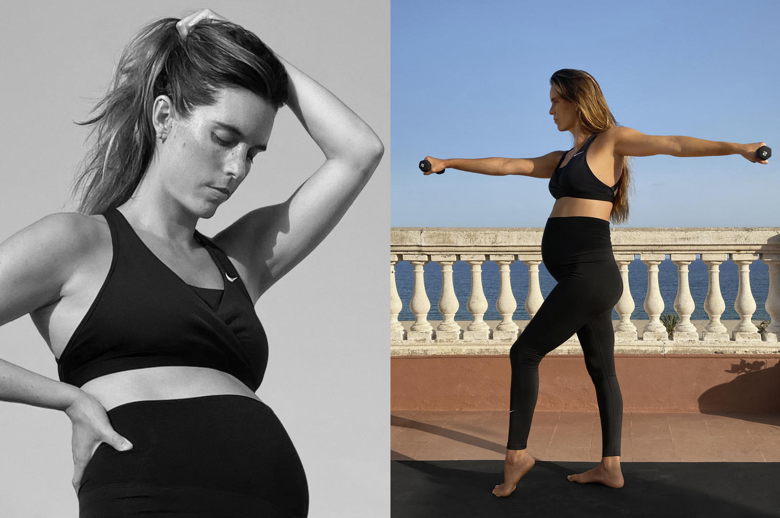 Koleksi fashion sport maternity yang akan dirilis Nike pertengahan September. (Foto: Nike)