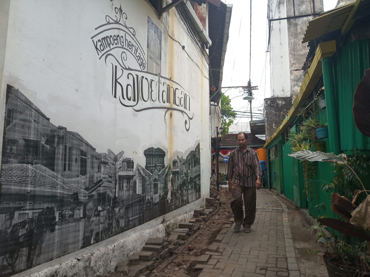 Kampung Heritage Kayutangan yang tengah dibenahi. (dok JPRM)